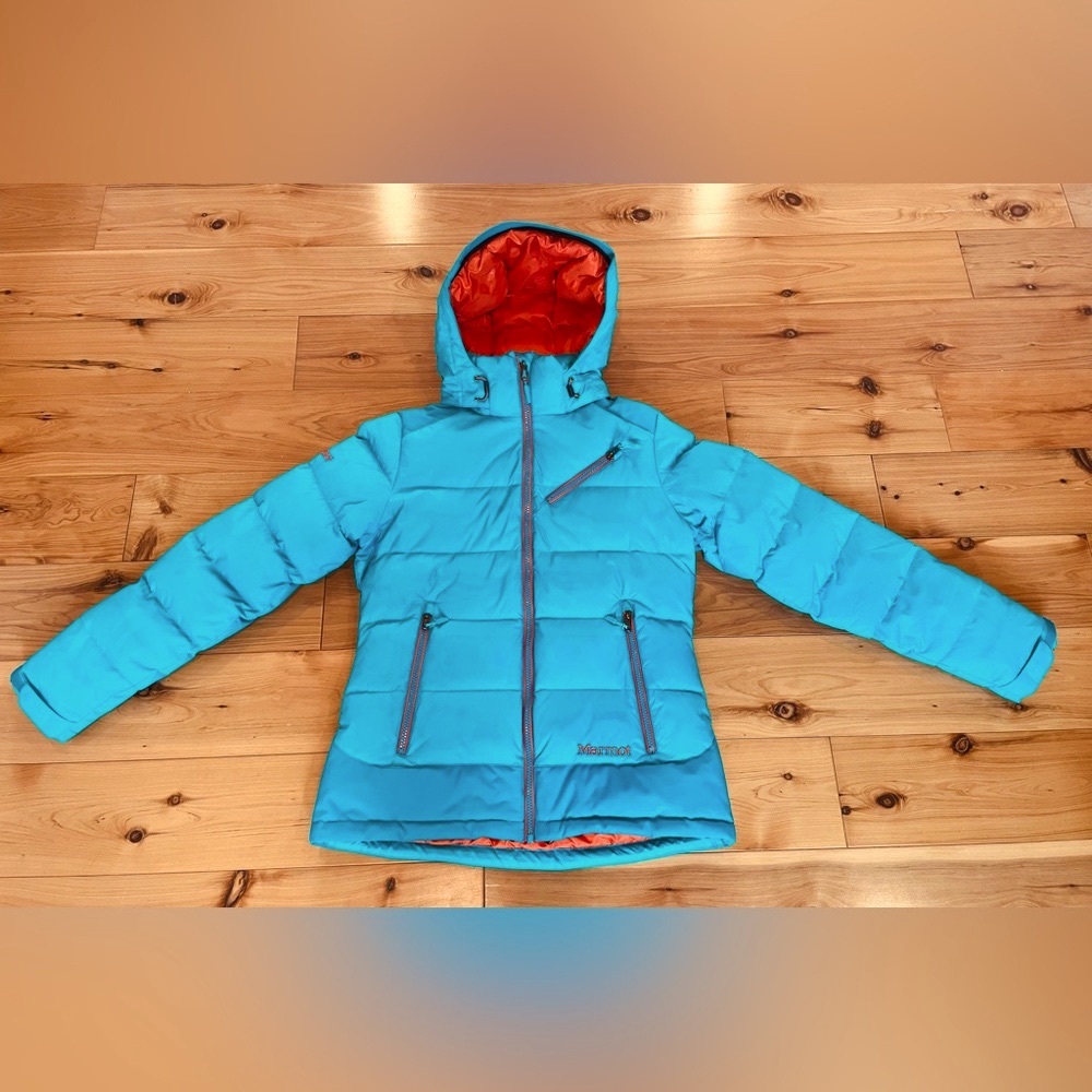 Marmot Women's Ski / Snowboard Hooded Insulated Jacket, Blue, Size Small
